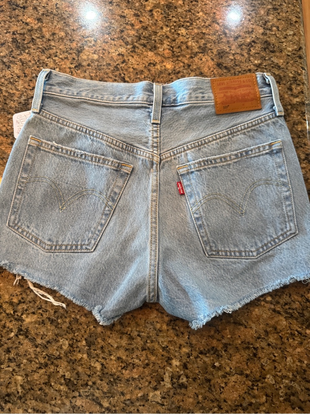NWT Levi's Light Blue 501 High-Rise Denim Shorts Size 25 - Picture 7 of 14